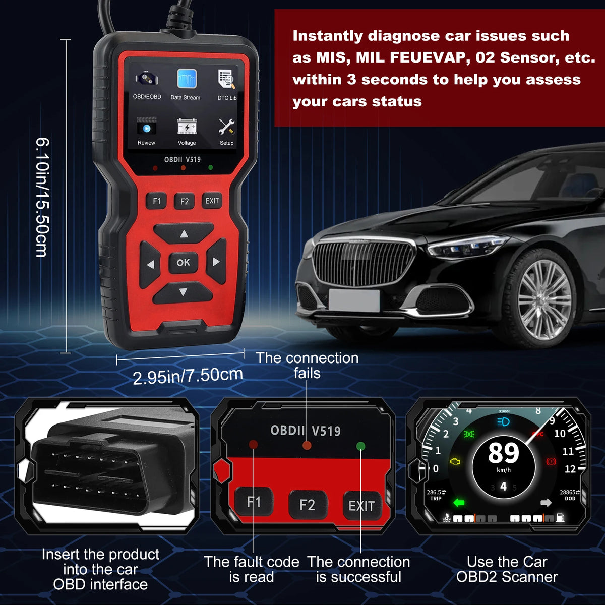 V519 Scanner diagnostic OBD2